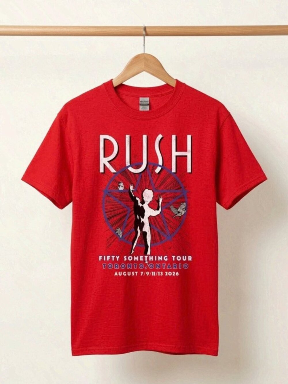 RUSH Fifty Something T-Shirt Concert Merch Toronto North America Reprint